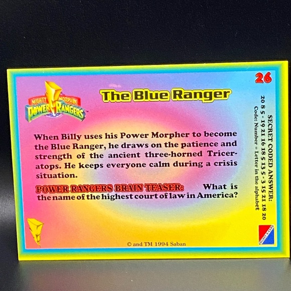 Mighty Morphin Power Ranger The Blue Ranger #26 & Megazord 6 of 12 Freshly Open - Picture 4 of 7
